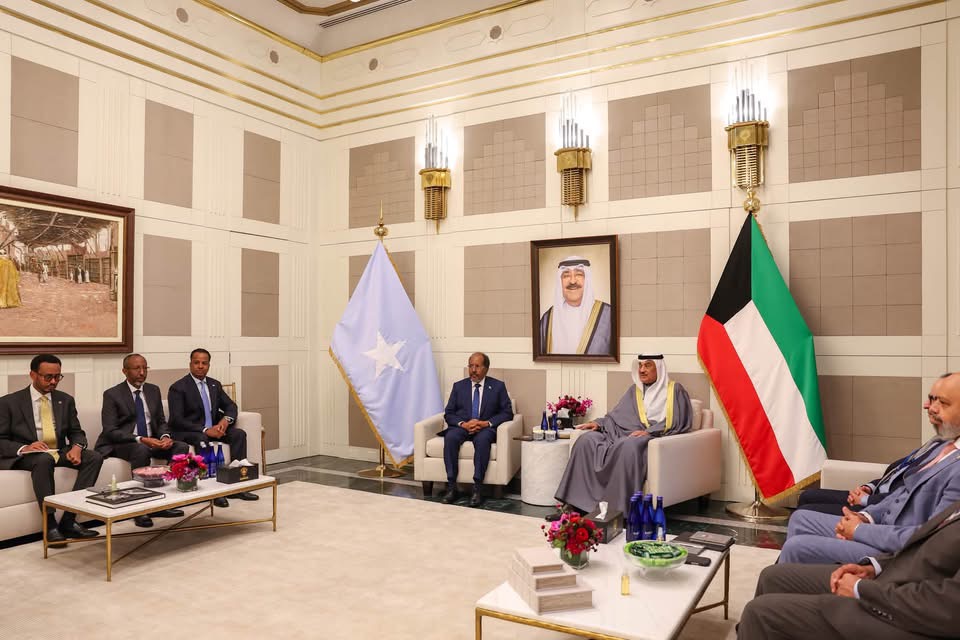 President Hassan Sheikh Meets Kuwait Crown Prince on UNGA Sidelines