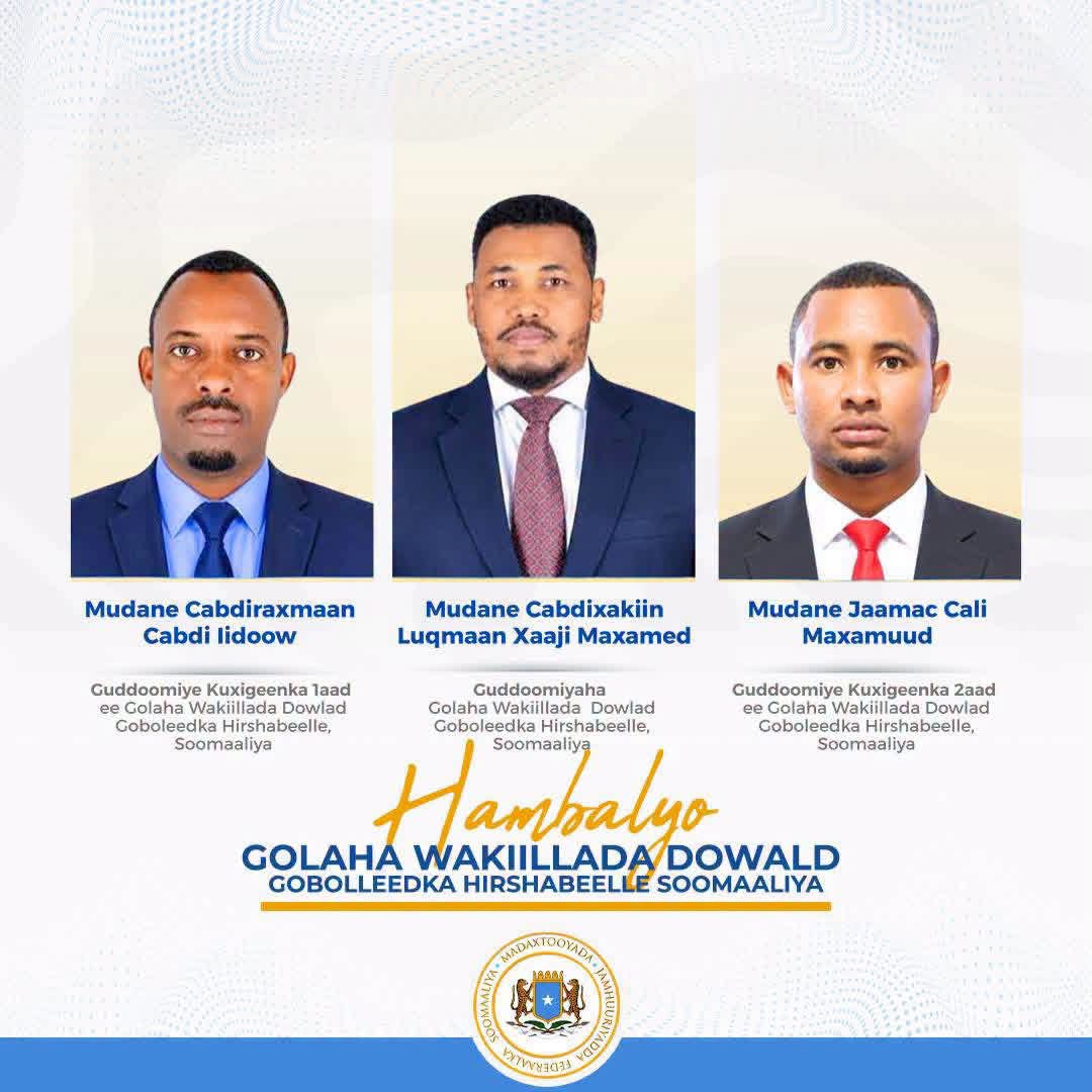Hirshabelle House of Representatives re-elects Speaker Abdihakim Luqman Haji Mohamed, President congratulates new leadership